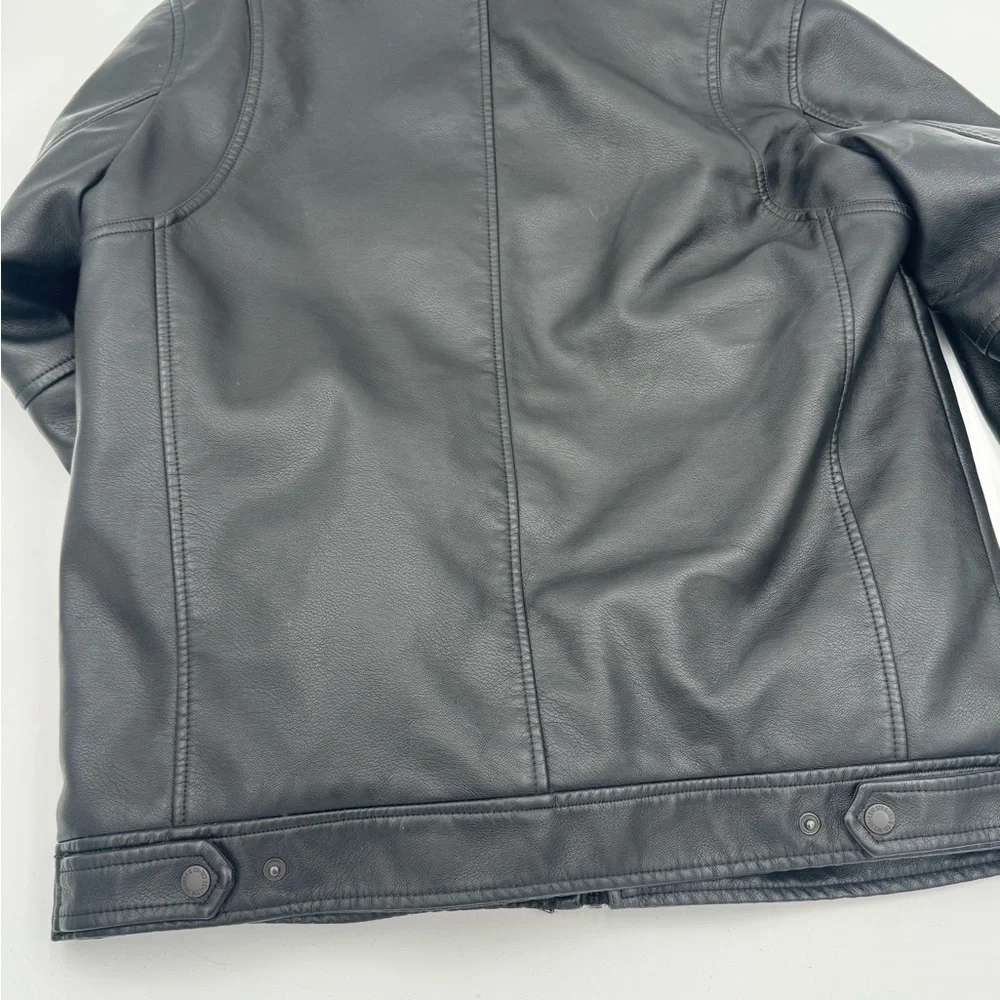 Men's Levi Black Vegan Leather Jacket